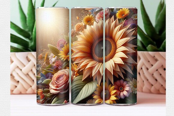 3d Sunshine Flowers Tumbler Wrap: Strategic Design for Product Creators and Small Business Owners