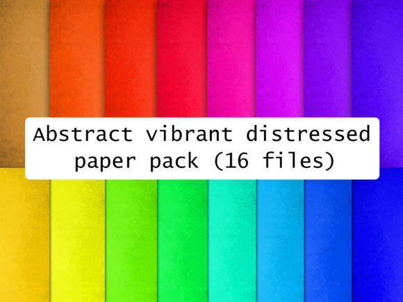 Abstract Vibrant Distressed Paper Pack
