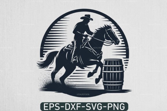 Barrel Racing Woman and Man on Horse SVG: A Practical Design Resource for Creators