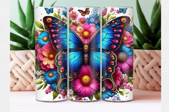 Butterfly and Flowers Tumbler Wrap: A Practical Digital Asset for Custom Tumblers