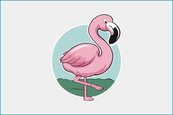 Cute Flamingo SVG Vector Design