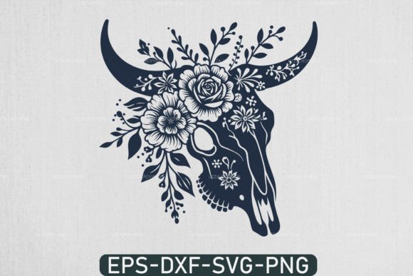 Floral Western Cow Skull Flowers Svg: A Creative Powerhouse for Modern Designers and Makers