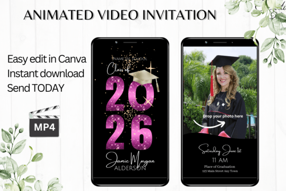 Fun Animated Graduation Invitation for Modern Celebrations