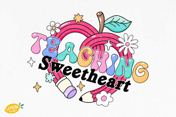 Groovy Teacher PNG Sublimation – A Creative Resource for Modern Designers and Educators