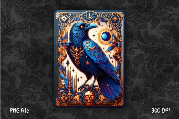 Halloween Raven Bird Tarot Card Creative Guide