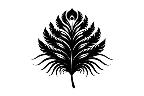 Peacock Feather Black Silhouette Vector: A Design Asset That Works Harder Than You Think