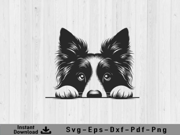 Peeking Labrador Retriever Dog SVG File for Creative Projects
