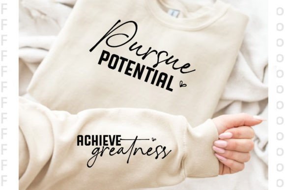 Pursue Potential Sleeve T-Shirt Design: A Versatile Creative Asset for Every Project