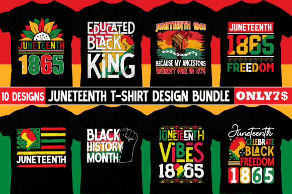 The Juneteenth T-shirt Design Bundle: Celebrating Freedom Through Digital Creativity