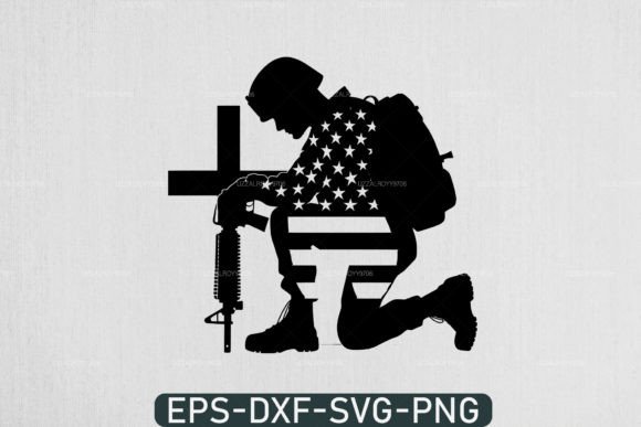 The Kneeling Soldier and Jesus Cross SVG Design: A Symbol of Honor, Faith, and Creative Versatility