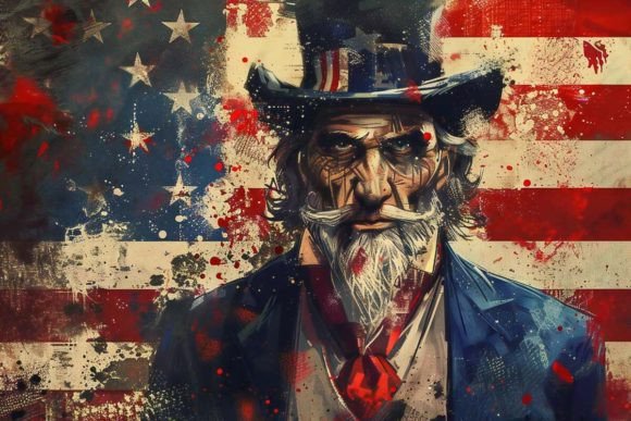 Vintage American Flag Designs for 4th of July Projects