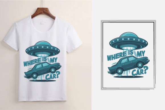 Where Is My Car T-shirt Design: Free Vector Template for Creators